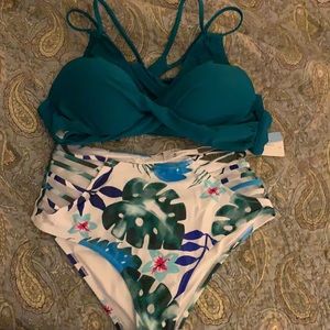 Women’s swim suit.  Multi color